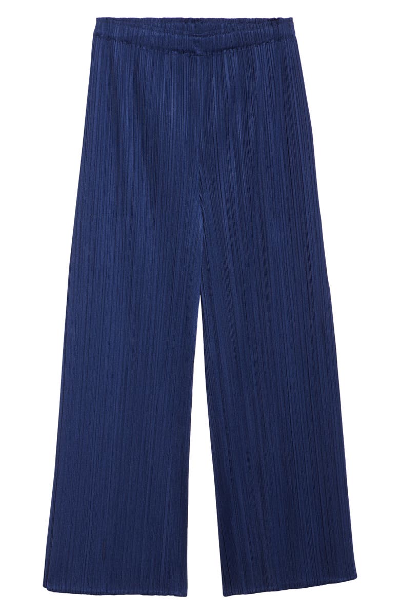 Pleats Please Issey Miyake Merry Bicolor Ankle Wide Leg Pants, Alternate, color, Navy