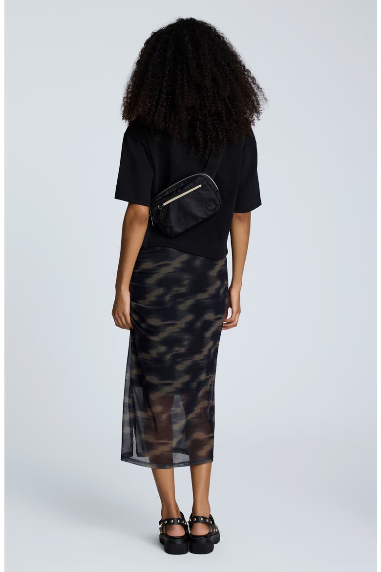 Pull-On Mesh Midi Skirt, Alternate, color, BLACK MULTI