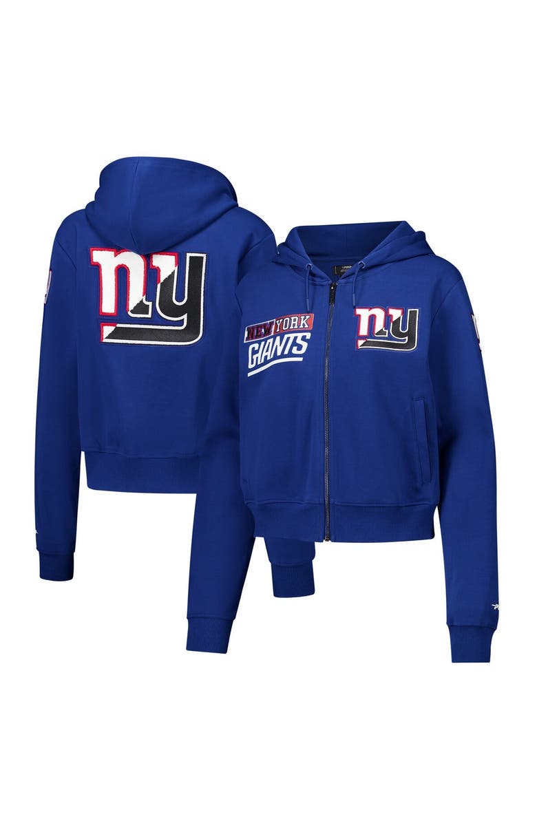 PRO STANDARD Women's Pro Standard Royal New York Giants Split Logo Full-Zip Hoodie, Main, color, Royal