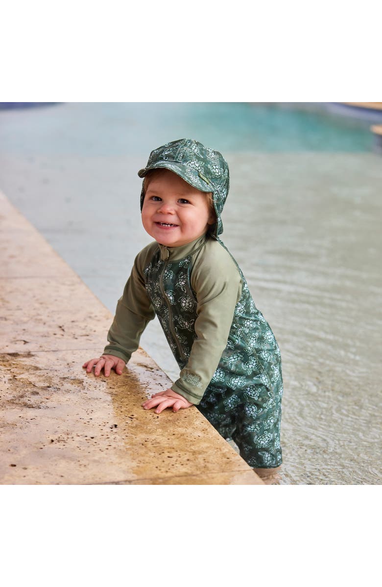 UV Skinz Long Sleeve Swim Romper, Alternate, color, Turtle Cove
