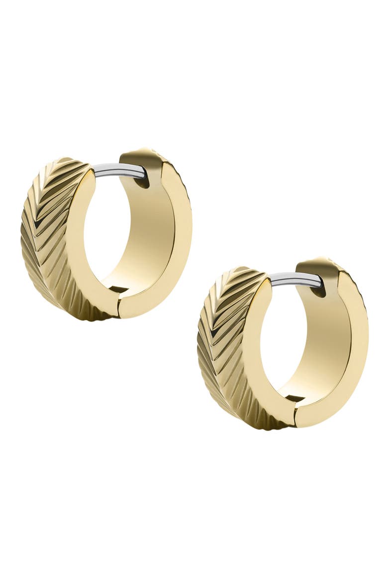 Harlow Textured Huggie Hoop Earrings, Alternate, color, GOLD