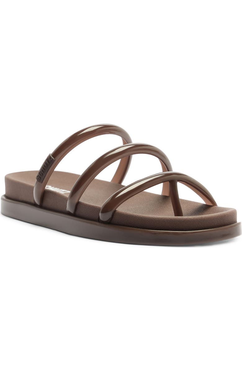 Schutz Polly Sporty Platform Sandal, Main, color, Marrom Chocolate Bar