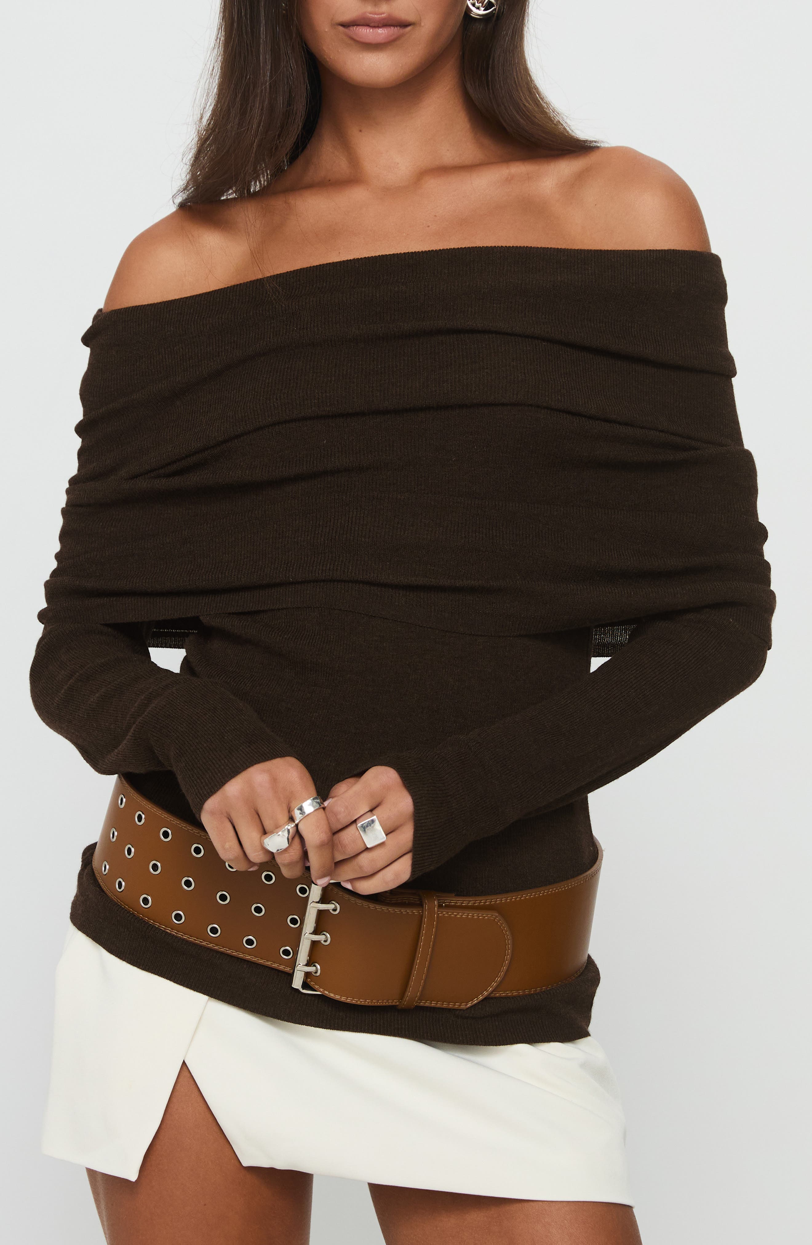 Florrie Off the Shoulder Foldover Top