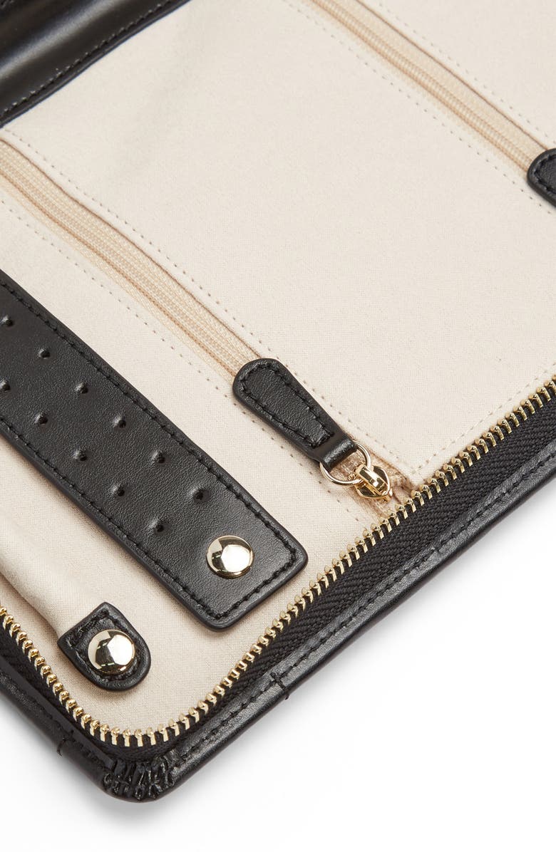 WOLF Caroline Large Leather Jewelry Travel Case, Alternate, color, 