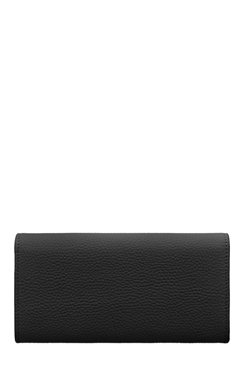 MAISON de SABRÉ Long Leather Flap Wallet, Alternate, color, Pomegranate Caviar