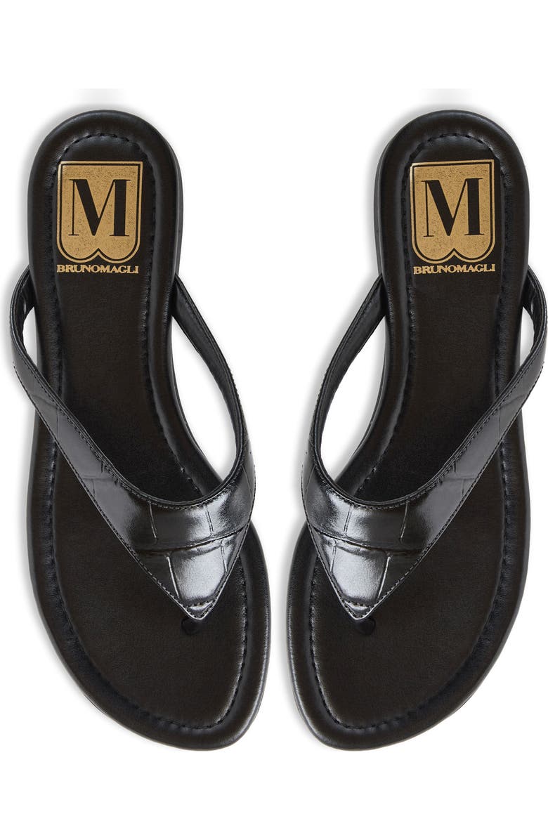 Bruno Magli Malora Flip Flop, Alternate, color, Black Leather