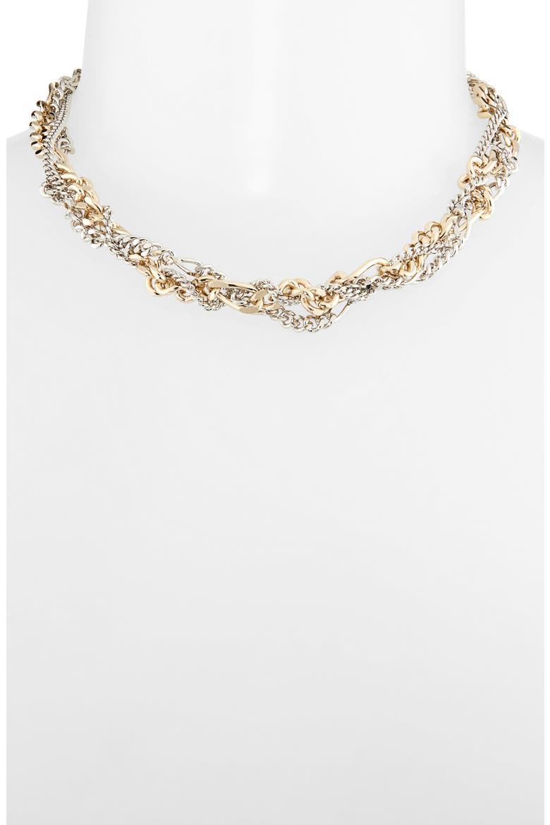 Jena Choker Necklace, Alternate, color, GOLD/ PALLADIUM