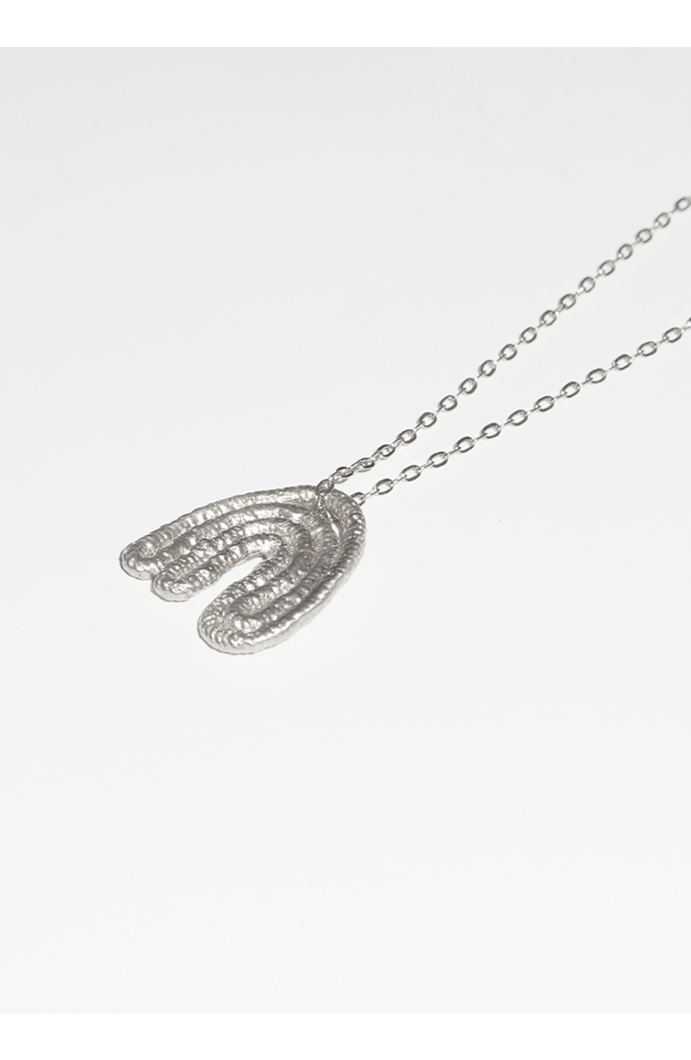 COG Leaf Pendant - Sterling Silver, Alternate, color,