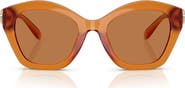 COACH 57mm Irregular Round Sunglasses