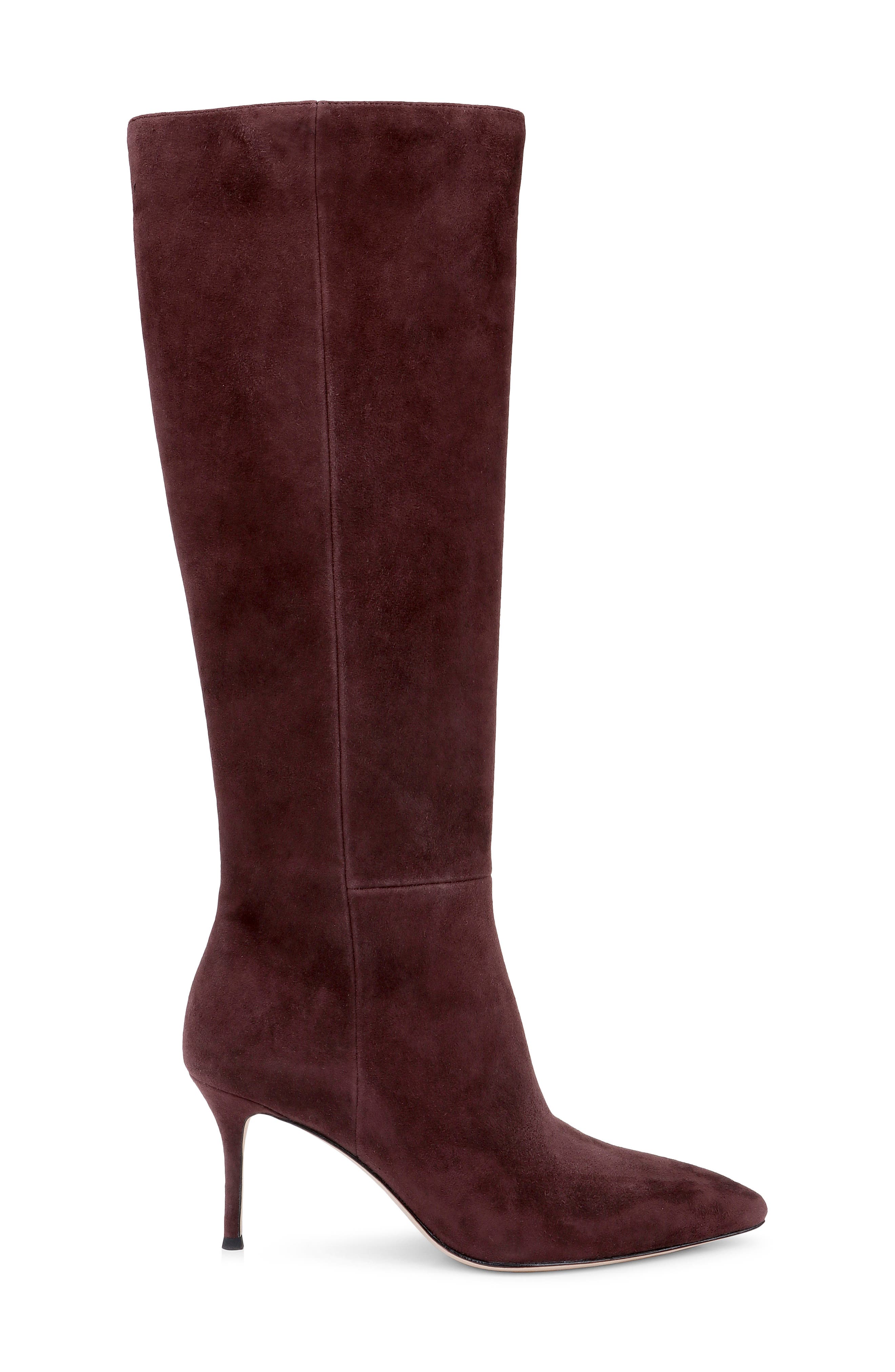 Herald Leather Knee High Boot, Alternate, color, MAHOGANY SUEDE