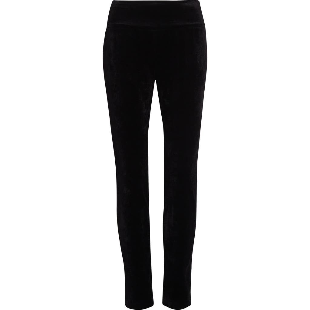 Akris Punto Meva Stretch Velvet Leggings In Black