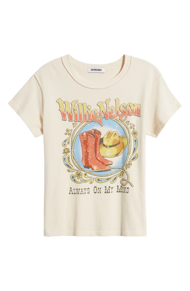 Daydreamer Willie Nelson Paisley Cotton Graphic T-Shirt, Alternate, color, 