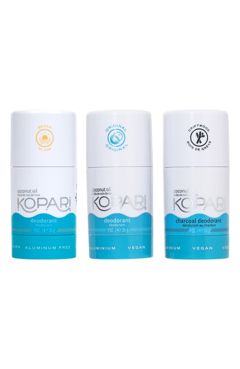 Kopari Just Beach Mini Deodorant Trio $39 Value, Main, color,