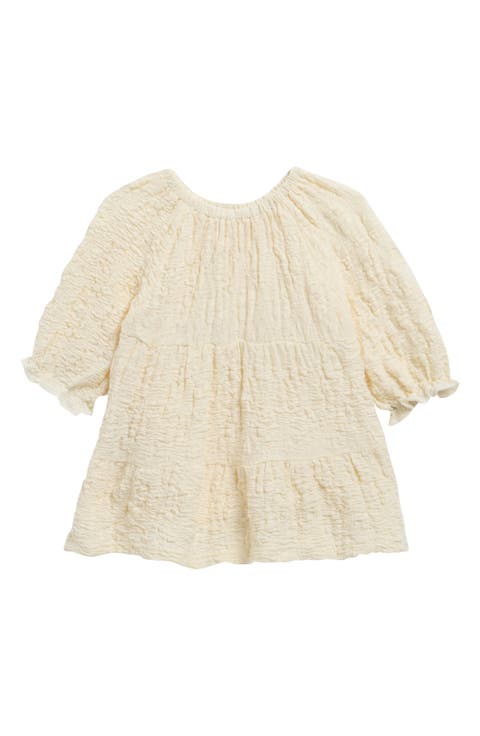 Scrunch Cotton Blend Skirted Bodysuit (Baby)