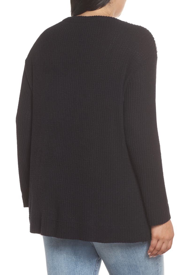 Thermal Henley, Alternate, color, BLACK