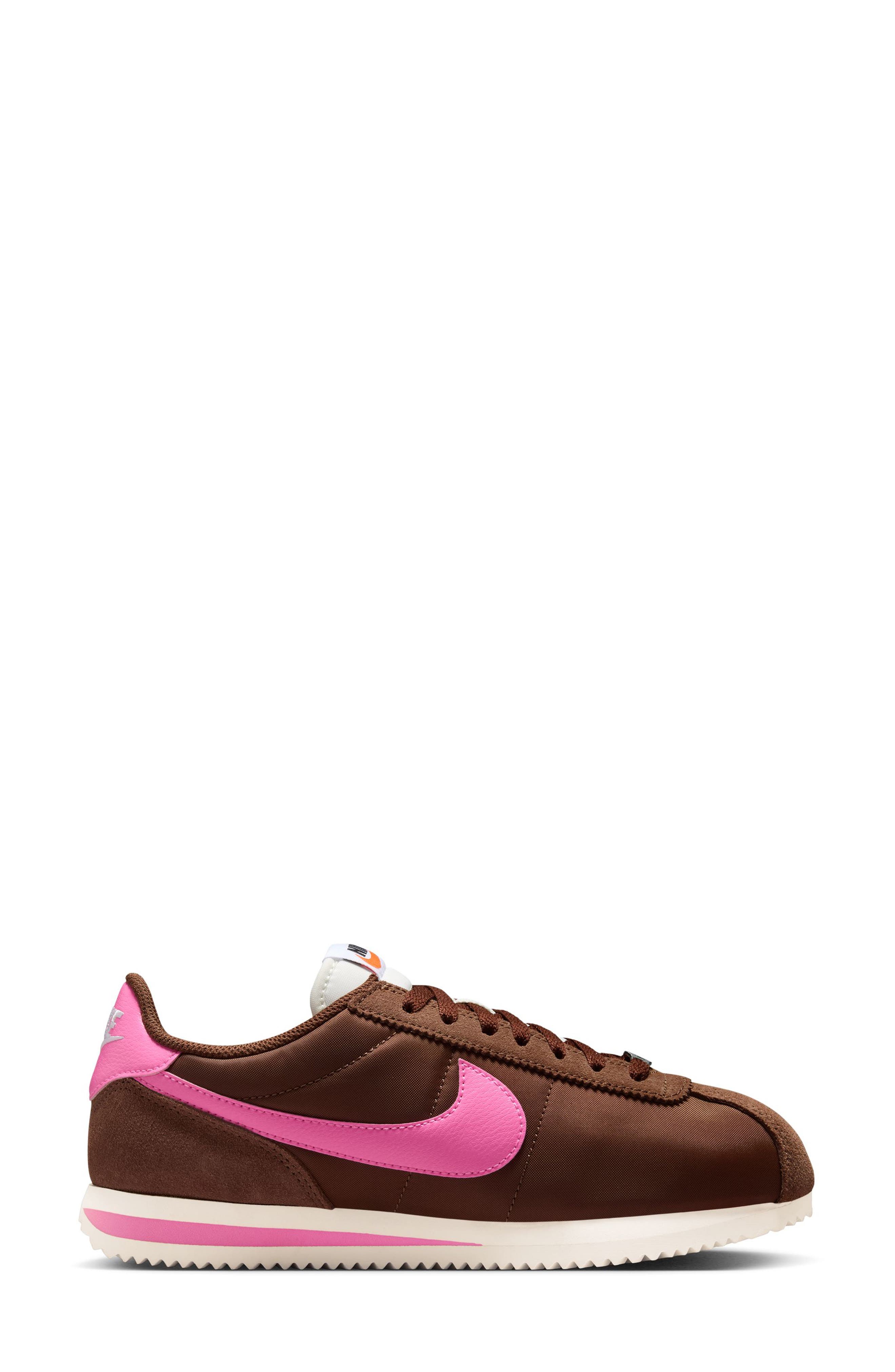 Nike Cortez TXT Sneaker, Alternate, color, Fauna Brown/ Pink/ Sail/ White