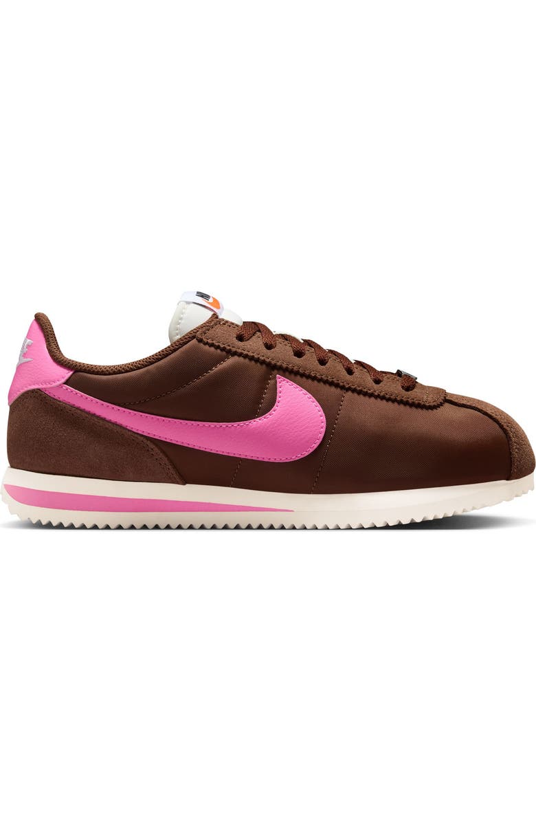 Nike Cortez TXT Sneaker, Alternate, color, Fauna Brown/ Pink/ Sail/ White