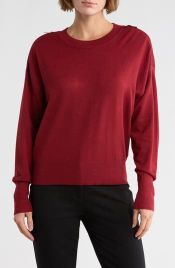 DKNY Zip Trim Sweater | Nordstromrack