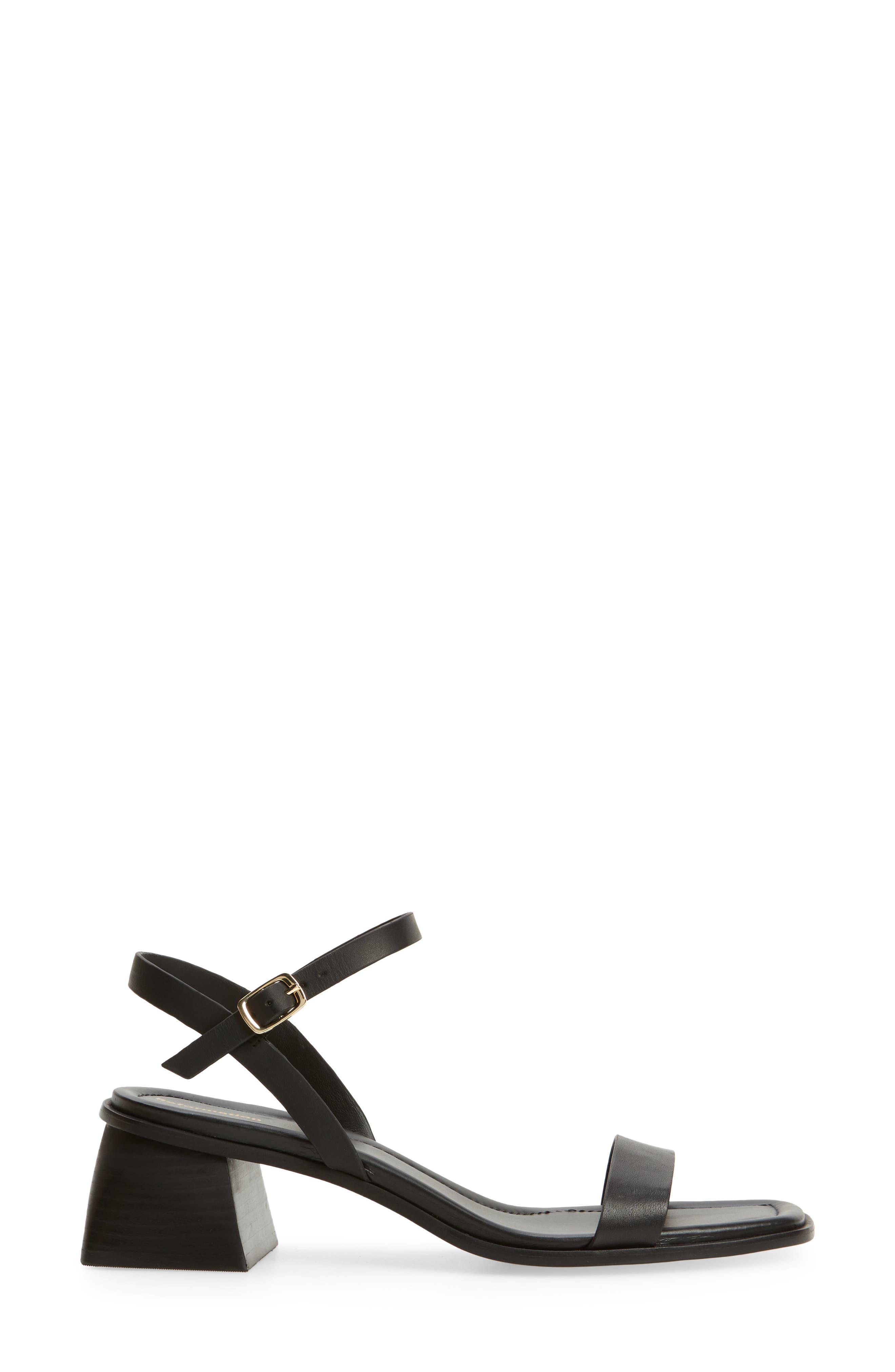 Stephanie Ankle Strap Sandal, Alternate, color, BLACK LEATHER