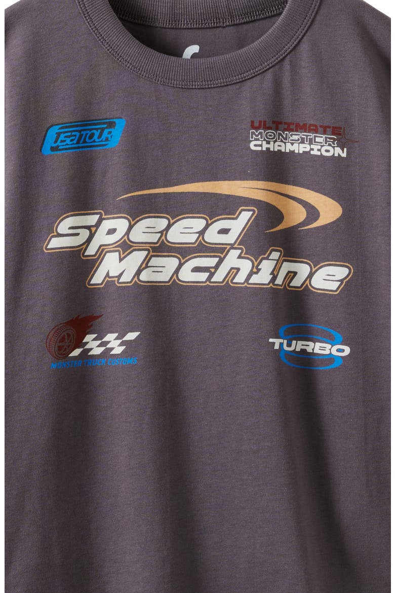 Kid's Essentials Graphic Short Sleeve Tee, Alternate, color, Rabbit Grey Speed Machine