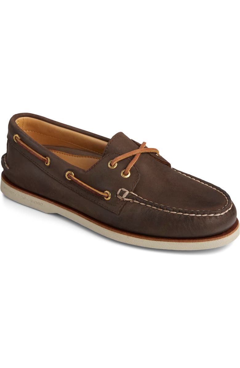 Sperry Gold Cup Authentic Original Boat Shoe, Main, color, Dark Brown Leather