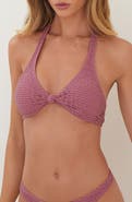 ViX Paula Hermanny Solid Alanna Knot Triangle Bikini Top