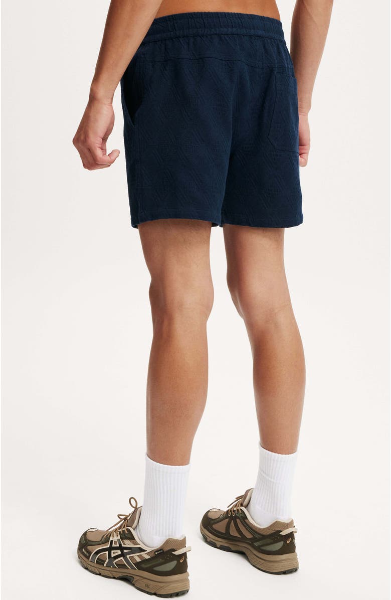 Cotton On Men's Elevated Easy Short, Alternate, color, True Navy Diamond Grid Knit