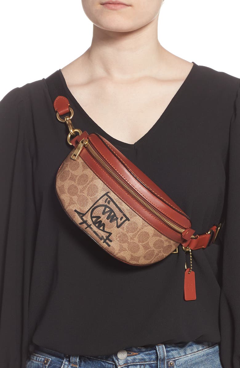 COACH x Guang Yu Riley Rexy Signature Coated Canvas Belt Bag | Nordstrom