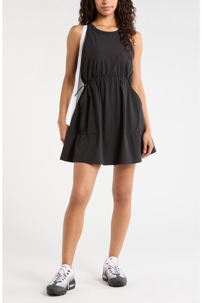 Atlas Tiered Athletic Dress, Alternate, color, BLACK