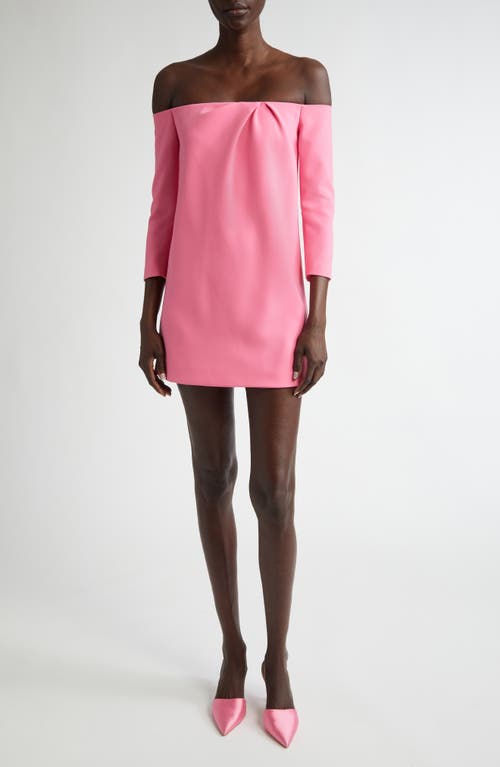 Carolina Herrera Off The Shoulder Minidress In Happy Pink