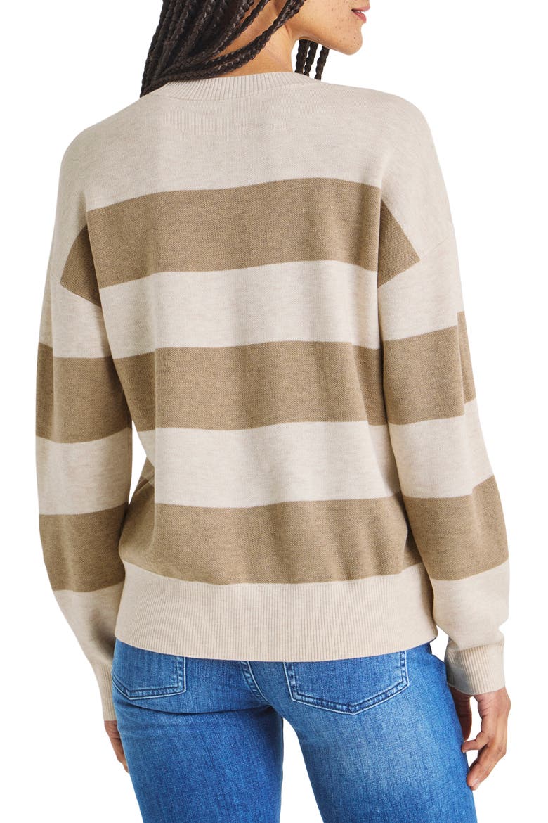 Livy Stripe Sweater, Alternate, color, OAT STRIPE