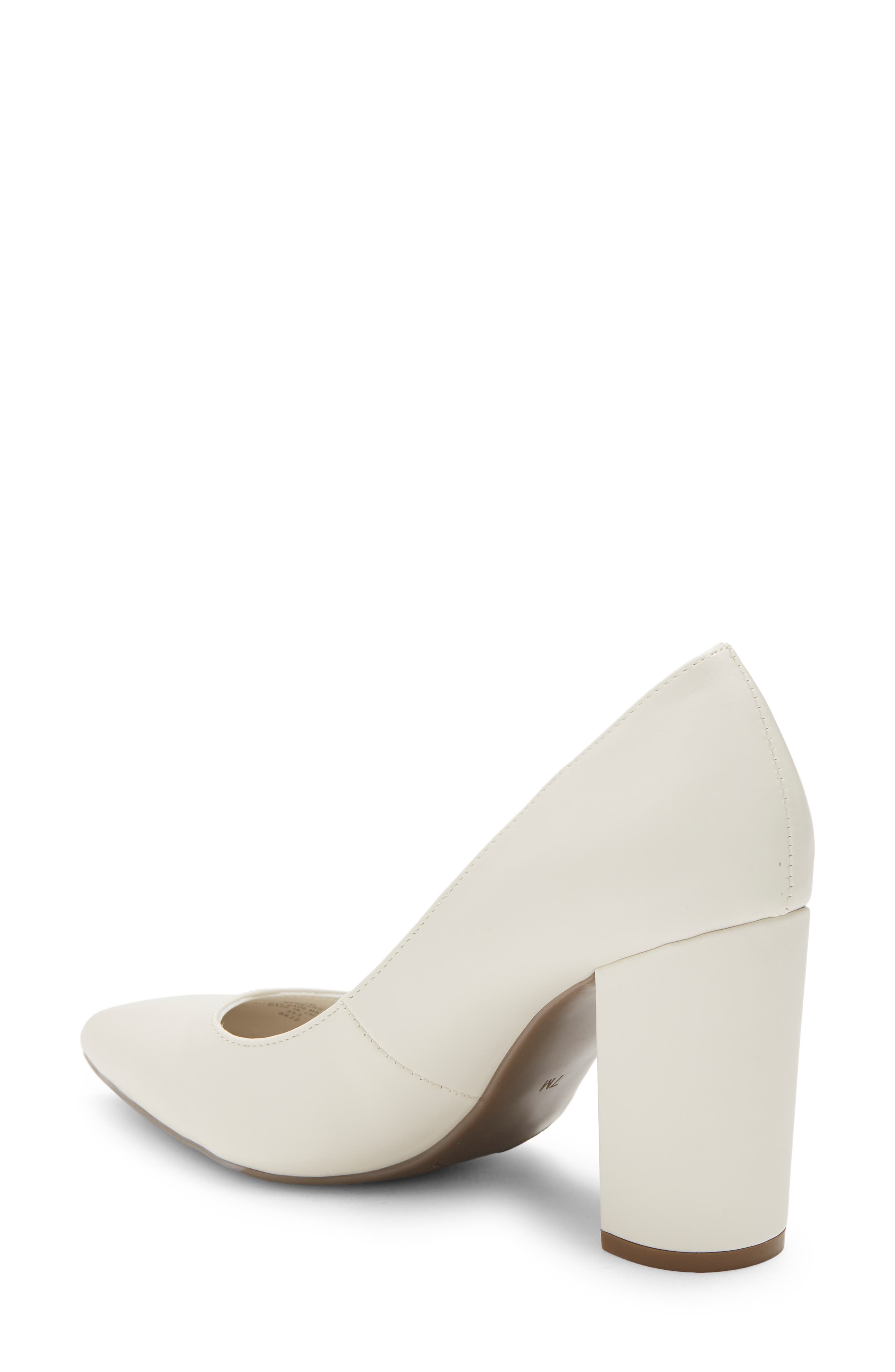 Georgy Pointed Block Heel, Alternate, color, CREAM PU