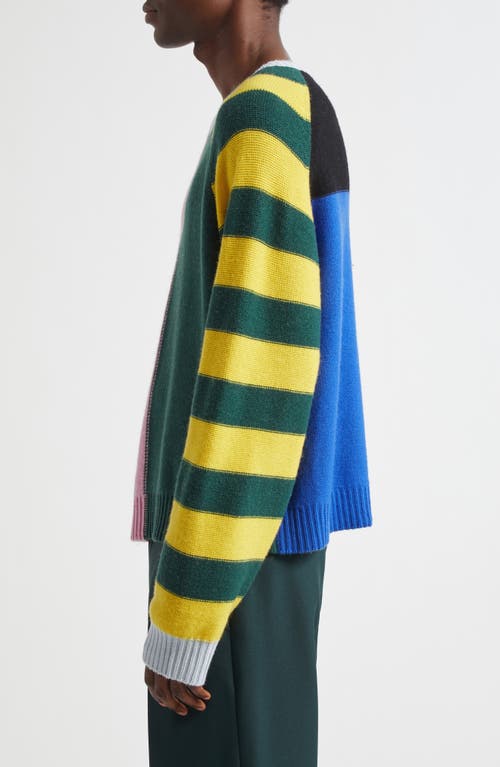 Stockholm Surfboard Club Jari Colorblock Merino Wool Blend Sweater In Pink Multicolor