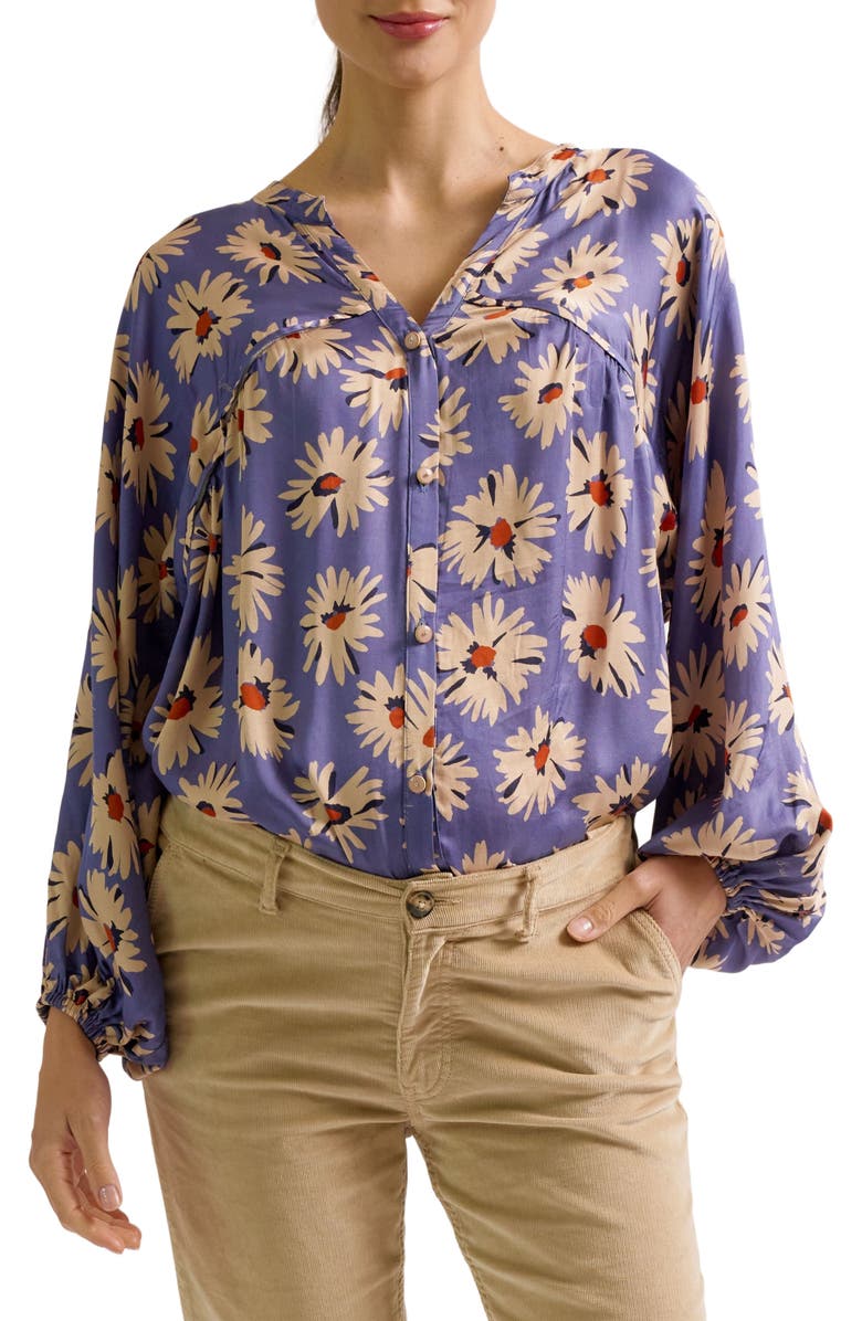 Cache Coeur Madeleine Maternity & Nursing Blouse, Alternate, color, Cornflower Blue