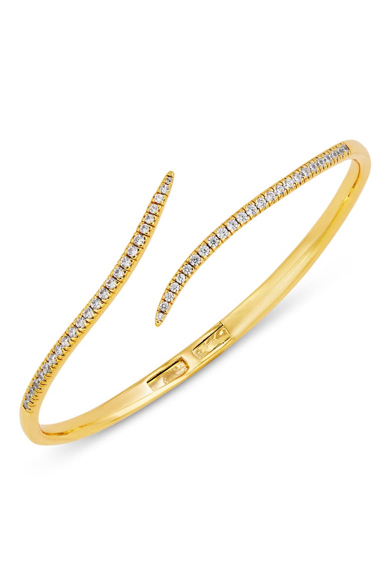 Pavé Bypass Hinged Cuff, Main, color, YELLOW