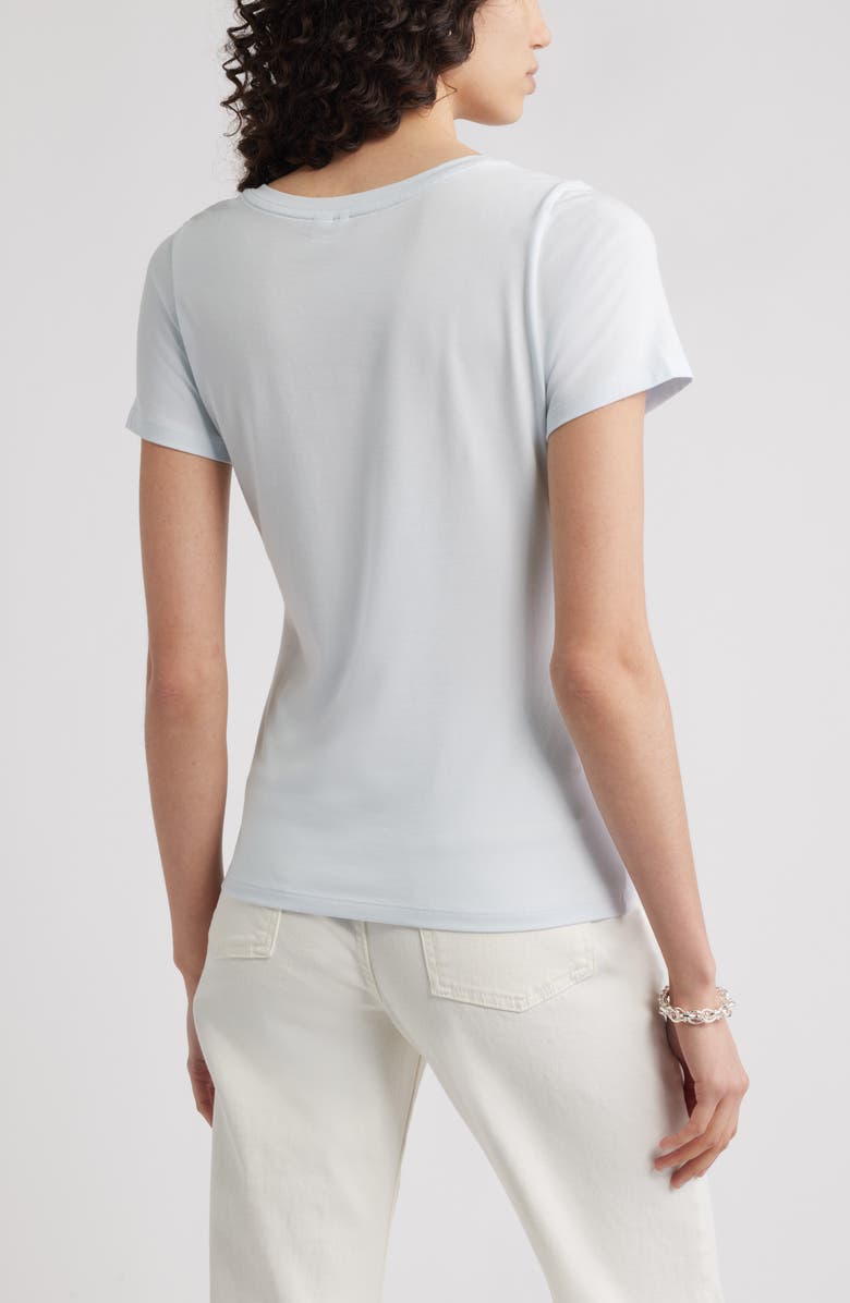 Nordstrom Everyday V-Neck Pima Cotton Blend T-Shirt, Alternate, color, Blue Fade