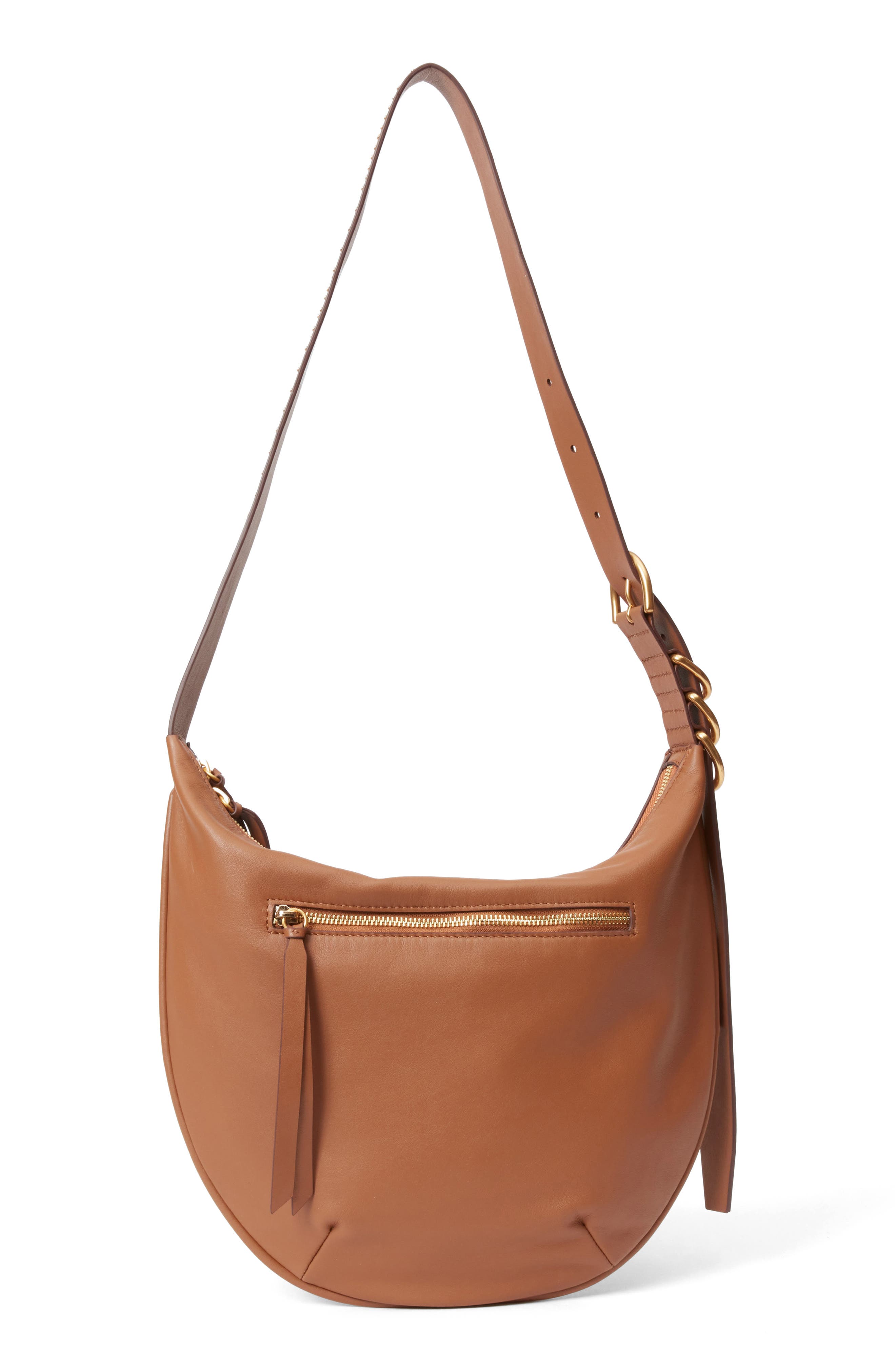 Medium Mercer Leather Hobo Bag, Alternate, color, COGNAC