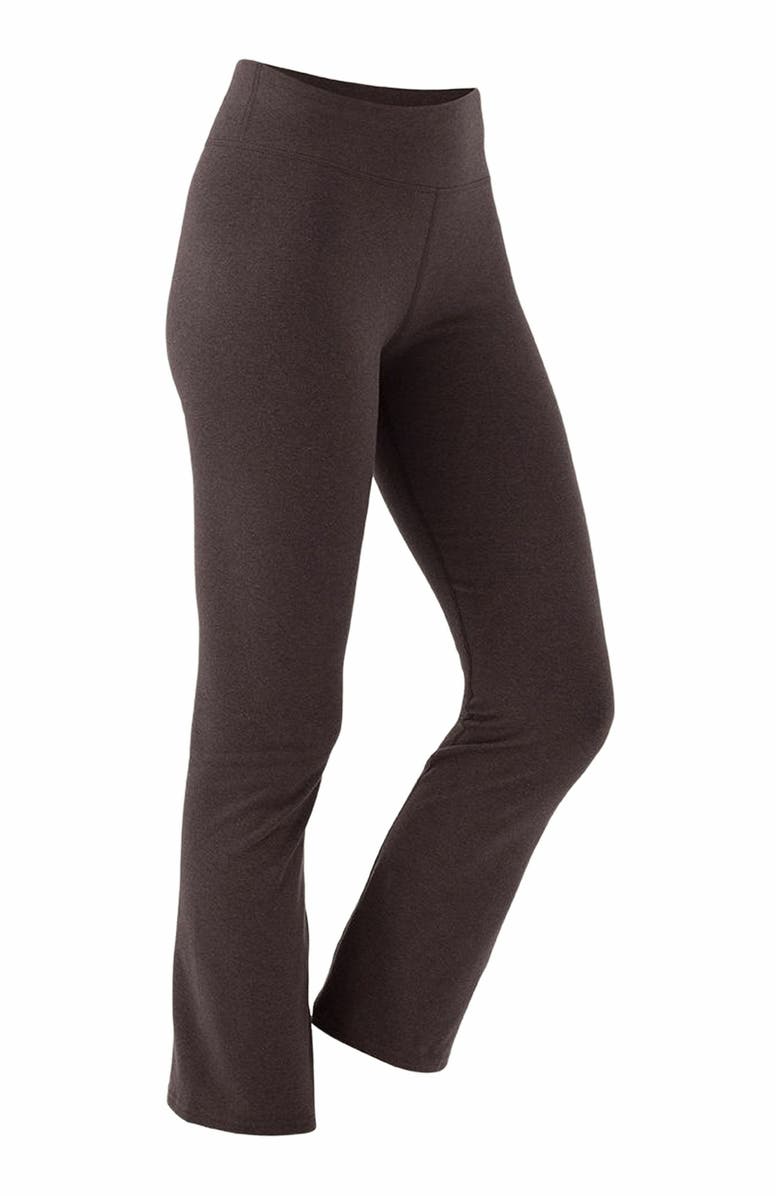 Pact On the Go-To Cropped Bootcut Legging Made with Organic Cotton, Alternate, color, Chocolate Heather