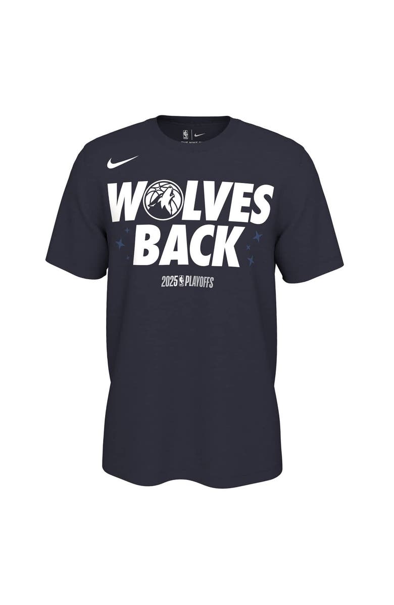 Nike Unisex Nike Navy Minnesota Timberwolves 2025 NBA Playoffs On-Court Mantra T-Shirt, Alternate, color,