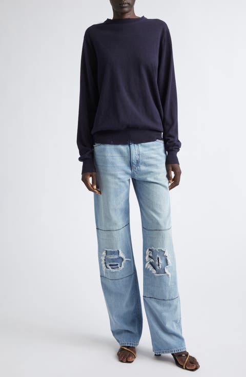Distressed Merino Wool Sweater