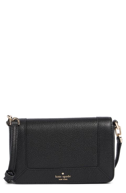 lena pebbled leather mini flap crossbody bag