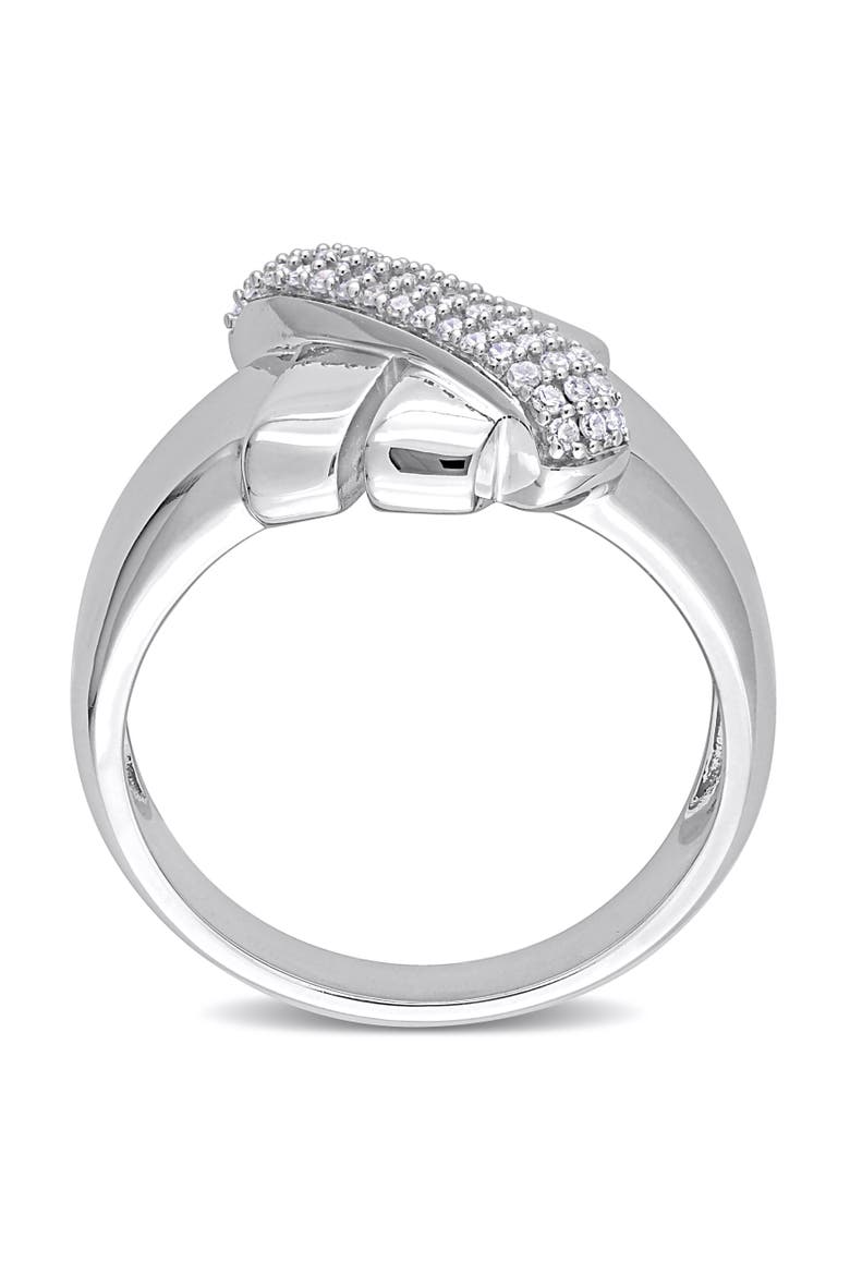 1/4 CTW Diamond Crossover Design Ring 14k, Alternate, color, White Gold/Diamond