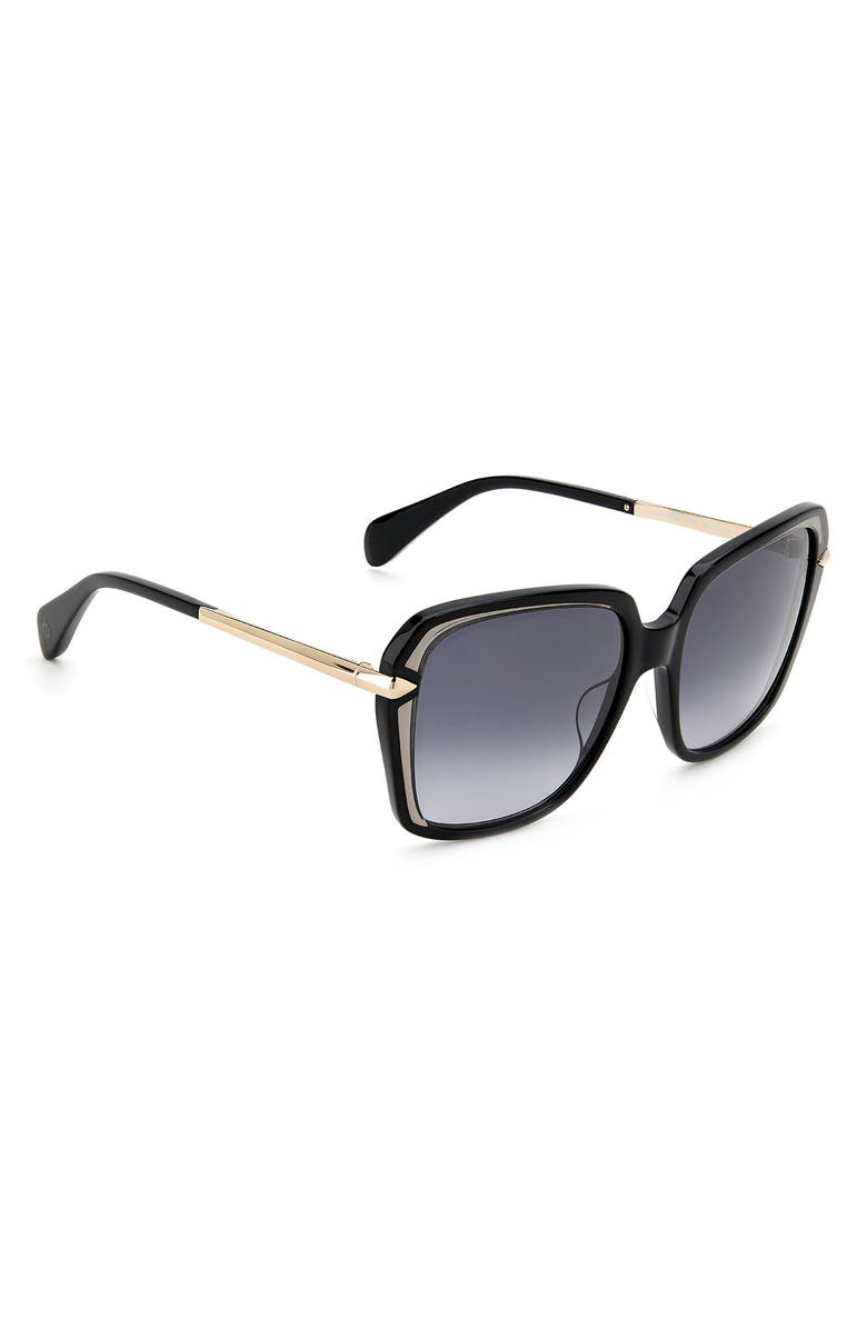 rag & bone 57mm Square Sunglasses, Alternate, color, 