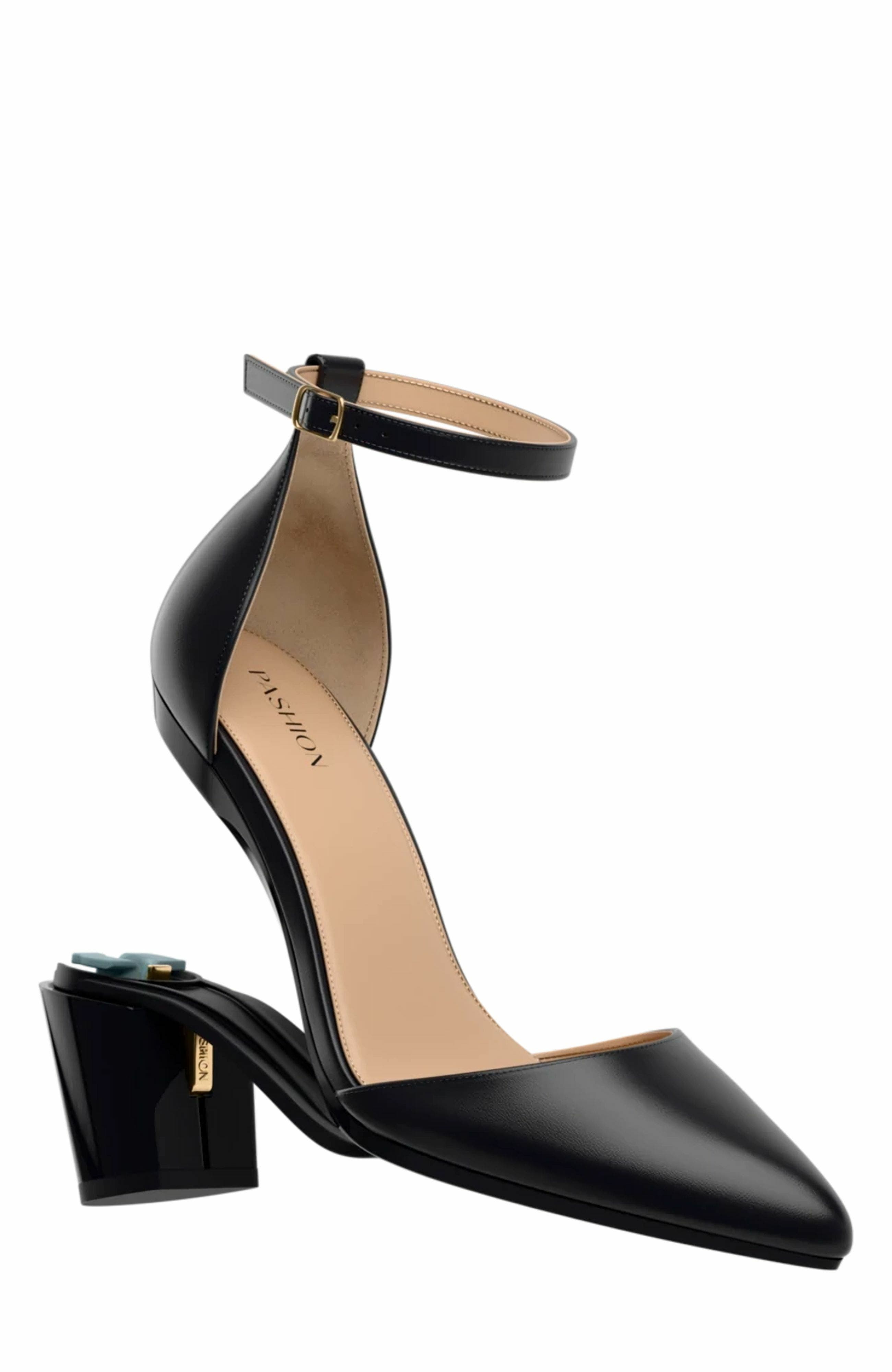 Pashion Footwear The D
Orsay 3" Block Heel, Alternate, color, Coal Leather