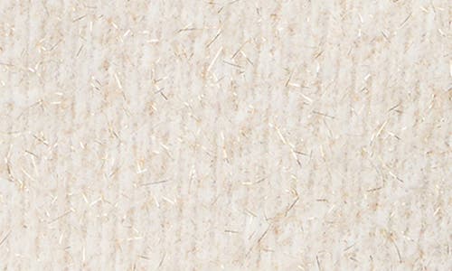 Shop Mango Glitter Detail Short Sleeve Sweater In Ecru