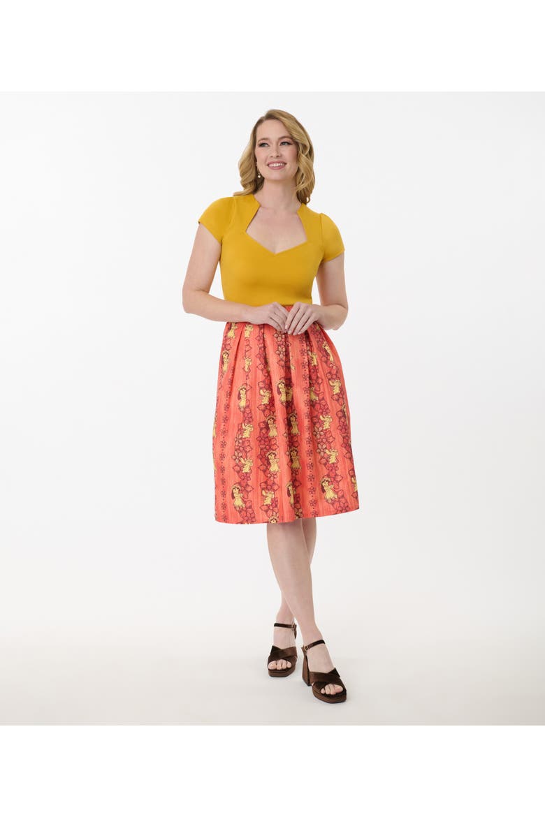 Jayne Swing Skirt, Main, color, Orange