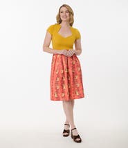 Unique Vintage Jayne Swing Skirt