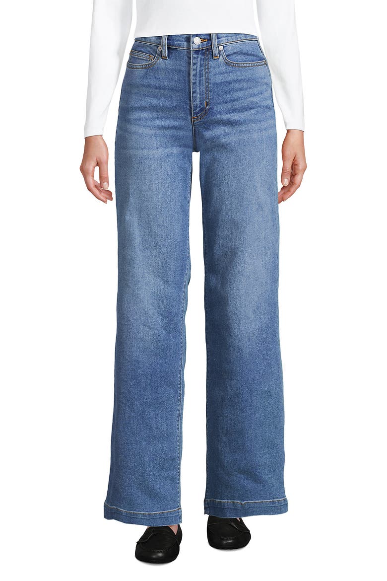 High Rise Wide Leg Denim Jeans, Main, color, Beau Blue