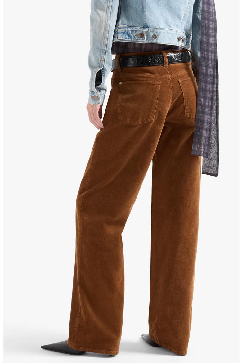 Stovepipe High Waist Straight Leg Jeans, Alternate, color, CORDUROY COGNAC