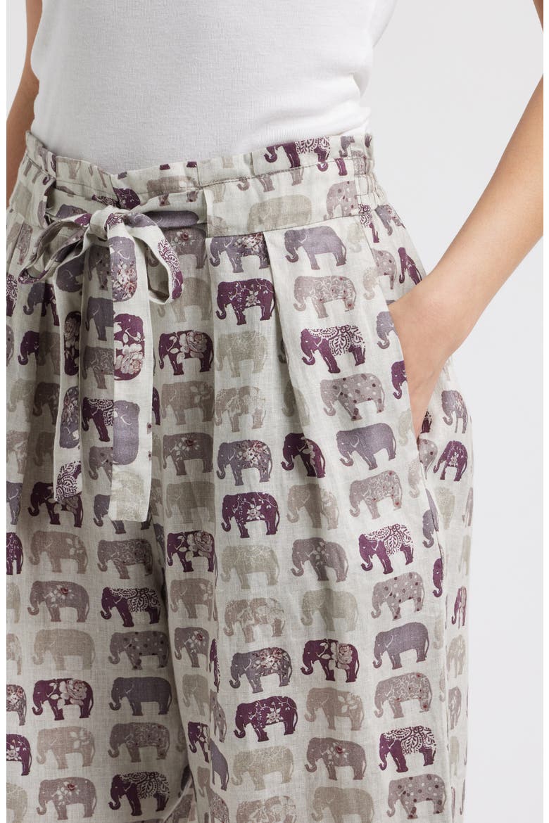 Print Tie Waist Crop Wide Leg Pants, Alternate, color, MULTI